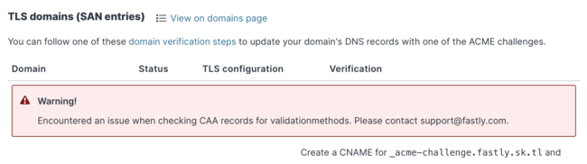 Nasty TLS certificate warning