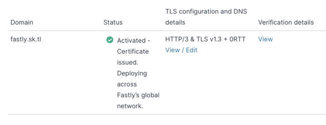 Verification passing